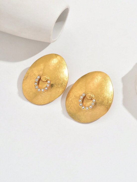 Facet | Modern Geometric Earrings – Love Lori Michelle Jewelry gold Women\'s maximalist Asymmetrical Circle Geometric Earrings